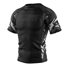 Extreme Hobby Rashguard Kortærmet Black Panther Sort og Hvid L