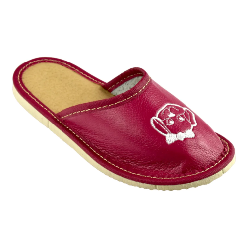 Pantofole viola per bambini con un cane, pantofole per bambini 33