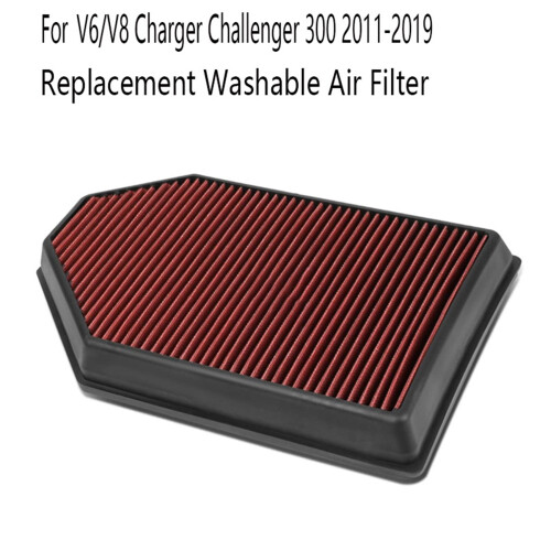 Bilbyte Luftfilter TväTtbart Luftfilter för / V6/V8 Charger Challenger 300 2011-2019 1