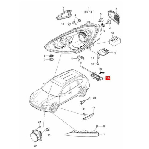 1Pair Headlight Mount Housing Base Bracket 95863151900 95863152000 for  Cayenne 2011-2018 Headlight Mount Support 1