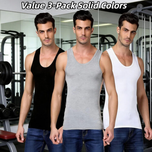 (Aa, X-Large) Débardeur coton, 3 pièces, homme 1