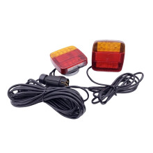 Universal 20 LED 12V Taillight with 7-Pin Plug Wire Set Magnet for Trailer Truck Brake Turn Signal Light Side Lights
