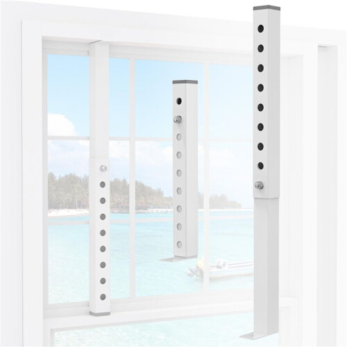 2X Adjustable AC Window Lock Bar, Small Window Security Bars for Child Safety, Window Stoppers for Vertical Sliding A 1