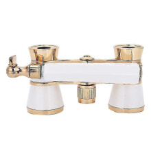 (White) Opera Binocular, Glasses Telescope 3x25 Theater Glasses Mini Binocular Concert Portable Compact Lightweight