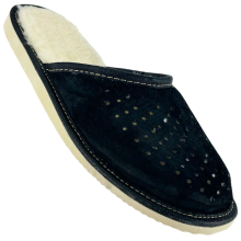 Pantoufles d'hiver en cuir pour hommes. Pantoufles confortables pour l'hiver. Pointure 43.
