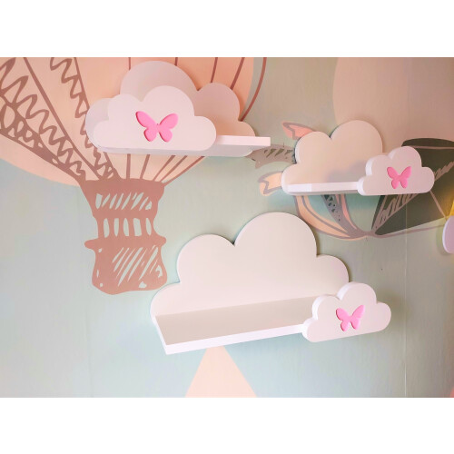 Estantería Cloud de MOLI con mariposas