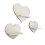 Mensole a forma di cuore, set da 3 - Eleganza 1