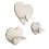 Set di 3 mensole a forma di cuore EXTRA - Eleganza 1