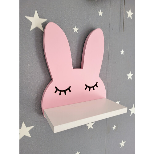 Étagère lapin avec yeux, rose - Galaxy