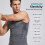 (White, XX-Large) Débardeur V-boost, compression 1