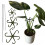 Support pour plantes et fleurs - Support de fixation robuste avec tige SML 3x 1