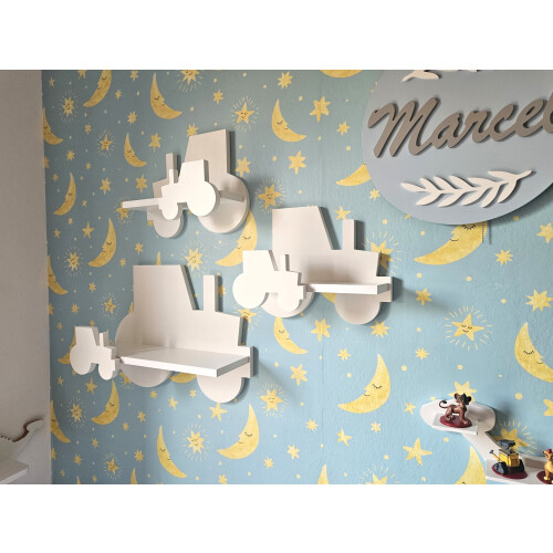 Set di 3 mensole per trattore EXTRA Prestige bianche