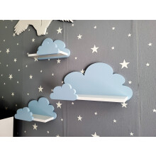 Set di 3 mensole Cloud FANTASY EXTRA - Blu galassia - blu
