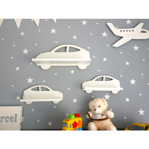 Scaffali per auto, set da 3, auto sportive Elegance