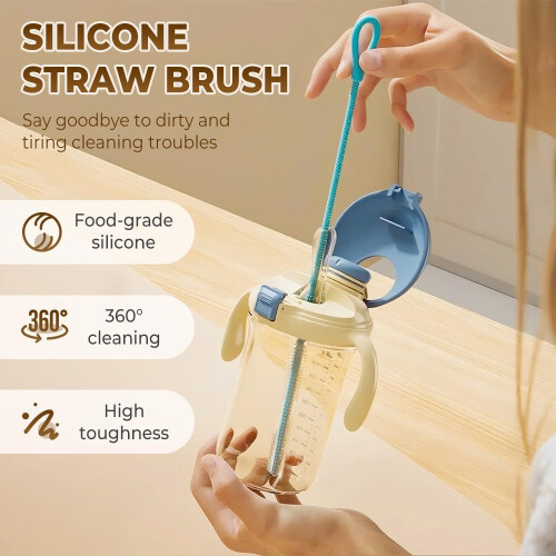 (Black, -) Brosse paille, bleu, extra-longue 1