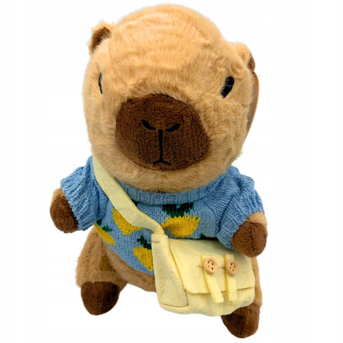 Capybara Plüschtier Pullover mit Tasche Plüschtier 25 cm