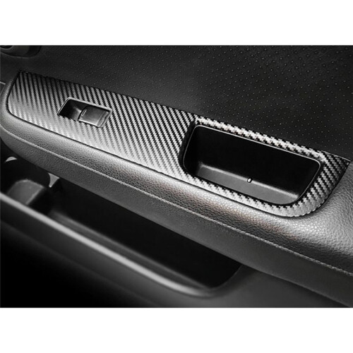 Car Carbon Decal Car Window Lift Button  Panel Stickers for  TIIDA 2005-2010 2
