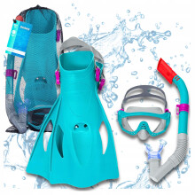 Equipo de buceo: Máscara con snorkel, gafas de natación y aletas