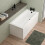NES Home Nes Home 1500mm x 700mm Standard Square Single Ended Bath With Legs White 4