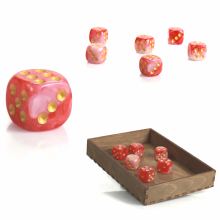 D6 1,6 cm RPG Ork Bacon Sekssidede terninger
