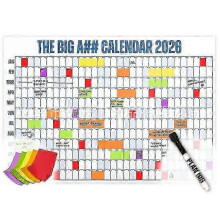(Blue) Oversized 2026 Wall Calendar with Pen & Stickers - Monthly Planner for Home Office, Size 33x43 Inches_qlsg