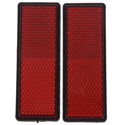 10X Rectangle Red Reflectors Universal for Motorcycles ATV Bikes Dirt Bikes 2