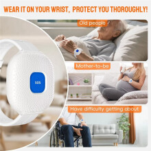 Pulsante di Emergenza Tuya WiFi con Batteria Integrata per Allerta per Anziani, Donne In Gravidanza e Bambini, Ricarica USB, Impermeabile