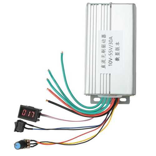 New 30A  10-55V Brushless Motor Controller Three-Phase BLDC Brushless ESC Digital Display Speed Regulator Board