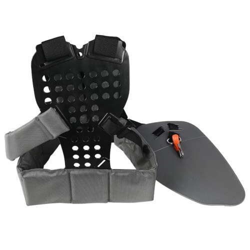 Universal Adjustable Padded Trimmer Shoulder Strap Double Shoulder Weed Eater Brush Harness for String Trimmer Gray