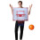 Basketbalstijl Draagbaar hoepelkostuum Comfortabel polyester-Wit 2