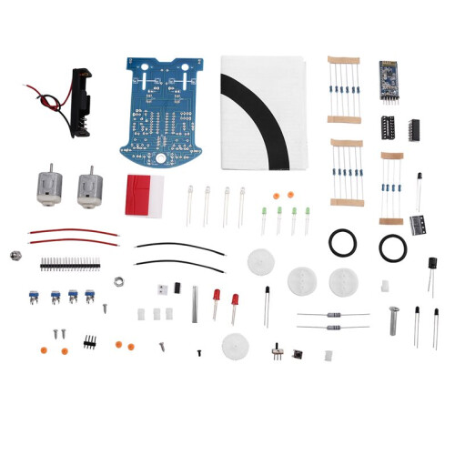 D2-6  Remote Control Car Kit Induction Tracking Obstacle Avoidance C51 Microcontroller  Car Welding DIY