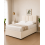 Modern Upholstered Bed with USB & Drawers Cream3FT 3