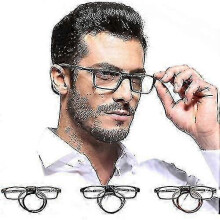(3.5x, Black and Red) Hanging Neck Glasses Portable Foldable Tr90 Reading Glasses For Men Women