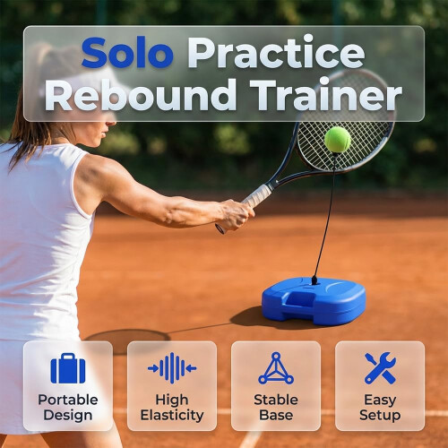 (A+B, -) Entrenador de tenis con base, para practicar en casa 1
