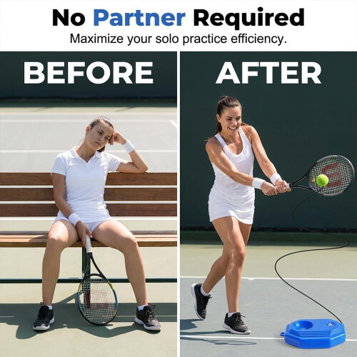 (A+B, -) Entrenador de tenis con base, para practicar en casa 2