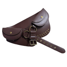 Sac de ceinture Ă Double poche, sac de taille, accessoire-Brun