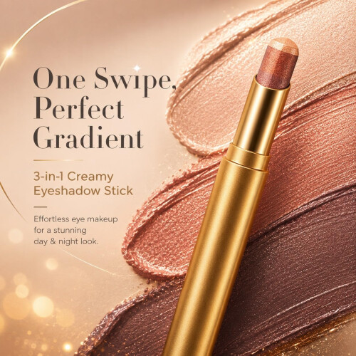(ALL, -) 3 Kleuren Oogschaduwstick - 3-in-1 Gradient, Waterdicht 1