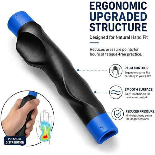 (Black, -) Snap-On Golf Grip Trainer 2.0, korjaa golfkahvan asentoa 2