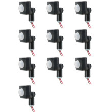 10X 220V Human Body Infrared Sensor Infrared Body Sensor LED Flood Light PIR Motion Sensor Adjustable Black