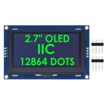 2.7 Inch OLED LCD Display 128x64 Drives SSD1327 IIC / SPI / 8-Bit Parallel Port IIC