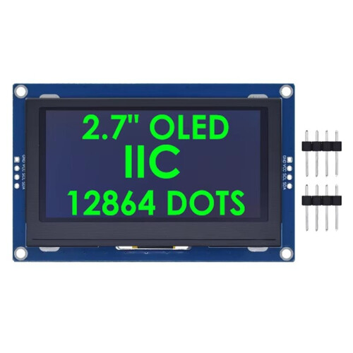 2,7-Zoll-OLED-LCD-Display (128x64 Pixel), SSD1327, IIC/SPI/8-Bit-Parallelport