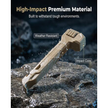 (Black, -) Multifunctional Camping Hammer with 8 Pegs, Tent Stake Puller