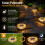 (Blue, -) Ultra Thin Solar Outdoor Disk Lights, Auto On/Off Pathway Decor 3