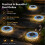 (Yellow, -) Ultra Thin Solar Outdoor Disk Lights, Auto On/Off Pathway Decor 5