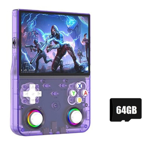 Console de Videogame de Código Aberto R36 Ultra X com Tela IPS de 4,5 Polegadas, 64 GB, Pocket Player, Wi-Fi 2.4G, PSP (Personal Sport Player) C