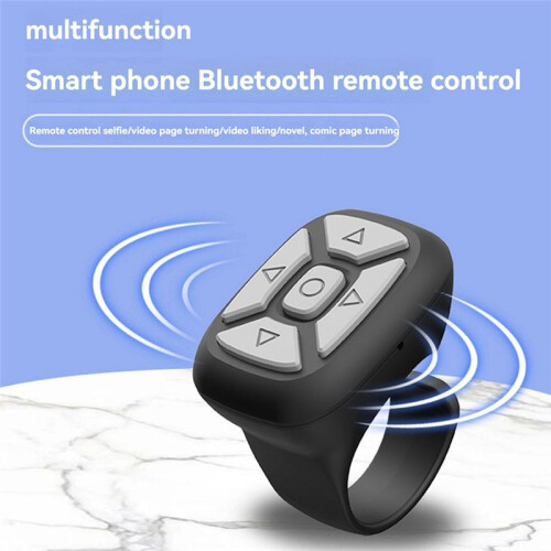 Wireless  Remote Controller Mobile Phone Selfie Controller Ring Mobile Phone Remote Controller Black 1