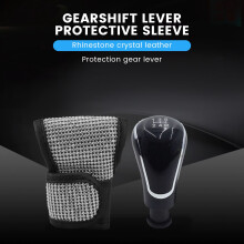 Auto Shift Gear Cover, Luster Crystal Car Knob Gear Stick Protector Diamond Car Decor Accessories for Women