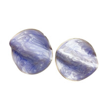 Boucles d'oreilles créoles dégradées dépareillées,-Violet
