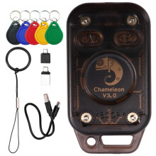 Chameleon V3.0 RFID Chip Reader+5XUID Keychain Card Emulator ID IC 125K 13.56M Tag Copyer NFC Reader Writer