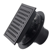 Drain de sol en acier inoxydable, collecteur de-Noir 11 cm